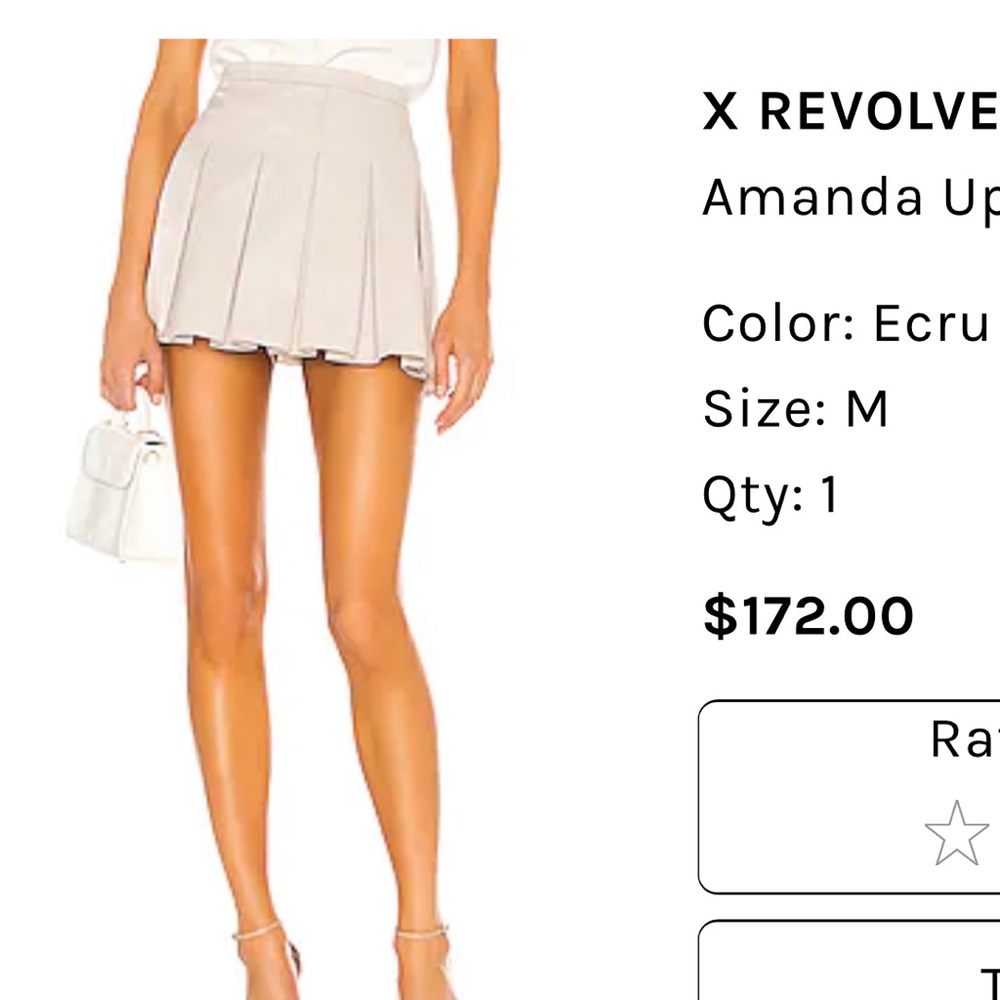 Grey “cheerleader” skort